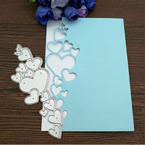 2 Pcs/Set Heart Lace Border Metal Die Cuts Heart Lace Cutting Dies Stencils Moulds for DIY Embossing Scrapbooking Decor