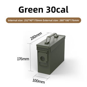 Ammo Box Ammobox Ammo Can Metal Toolbox Fortress Heritage 50 cal 30 cal Heavy Duty Military Grade Saddle Bag Side Carrier Green ammunition box Black ammunition box