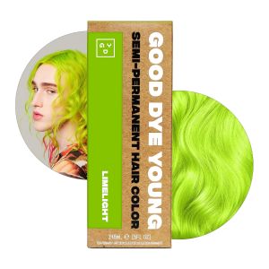 Good Dye Young Semi-Permanent Hair Color Vegan and Cruelty-Free Hair Dye Last up to 24 Washes Non-Damaging Conditioning Hair Color (5FL OZ Limelight)