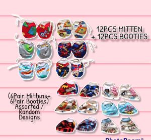 Booties for newborn Assorted design for BOY (3 pairs for 30 only)