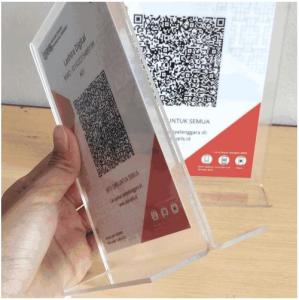 Paket Cetak Qris + Stand Akrilik
