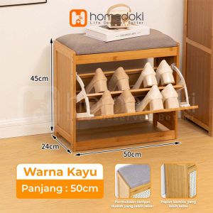 Rak Sepatu Susun Serbaguna Dengan Sofa / Rak Sepatu Scandinavian / Multifunction Rack Shoes