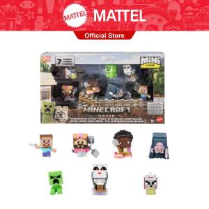 Minecraft Mini Mode Overworld Battle Pack With 7 Mini Action Figures Inspired By The Movie