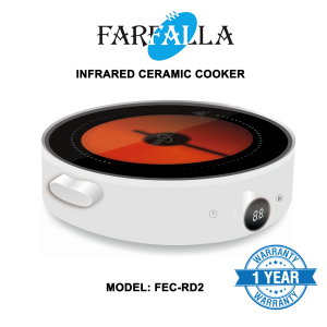 Farfalla FEC-RD2 | 2000W Infrared Ceramic Cooker | Touch & Knob Dual Control | Child Lock & Timer