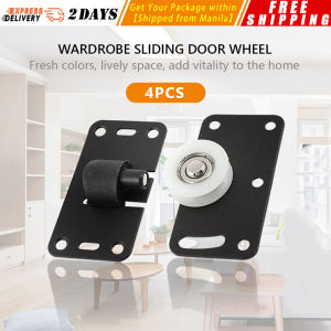 4SET Durable Hanging Concave Closet Wardrobe Cupboard Caster Nylon Wheel Wear Resistant Thicken Pulley Sliding Door Roller Closet-Roller