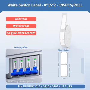 【Cable Label】 NIIMBOT D11 / D110 / D101 / H1 / H1S Label Printer PaperMini Colorful Label Maker TapeSticker Printing ThermalWaterproof Anti-Oil Scratch-Resistantwire cord data line Price Stick