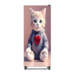 Stiker Kulkas 1 Pintu motip Kucing Kode 03