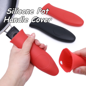Silicone Pot Handle Cover Heat Resistant Anti-Scald Grip Frying Pan Wok Kitchen Cookware Accessory