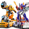 Robot Transformer Optimus Primer Bumbblebee Mainan Robot-robotan Action Figure mainan Optimus Prime model mobil robot anak laki-laki figur mainan Autobots dan mode mobil. 