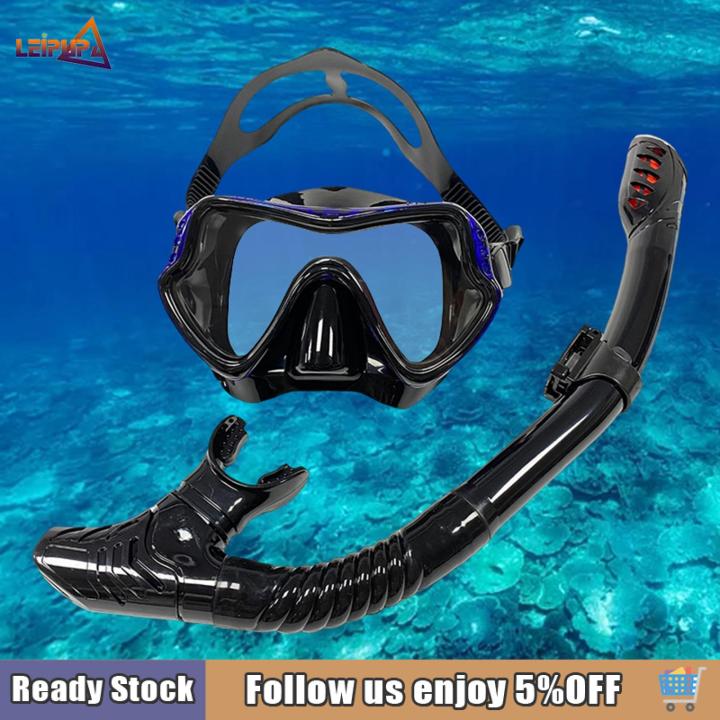 leipupa Professional Snorkel Set Scuba Diving Mask Swimming Glasses ...