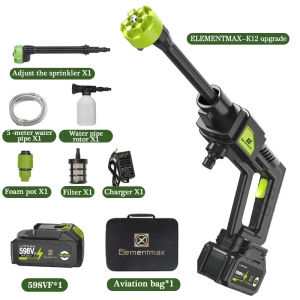 <LazMall> K12 Water Spray Gun Jet Cordless Wash Floor Car Motorbike Portable Outdoor Water Jet