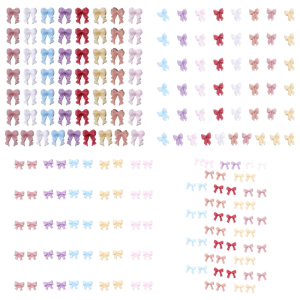 Resin Bows Nail Art DecorationsColorful Bowknot Nail Accessories 3D Bows Nail Charms for Acrylic Nails Art Designs
