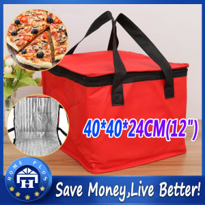 【Local delivery】 Food Picnic Foldable Lunch Box Delivery Aluminum Foil Waterproof Large Capacity Cake Insulated Bag Thermal Portable Cooler Thermal-Bag-12Inch