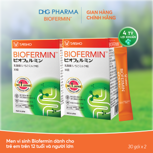 Combo 2 Men Vi sinh Biofermin - Hộp 30 gói x 15g
