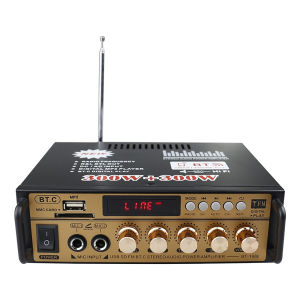 【Ready Stock】Stereo Audio Amplifier 300Wx2 Home Stereo Sound Speaker AMP Home Amplifier FM Radio USB SD Card with Remote Control Home Theater Audio Stereo System Components