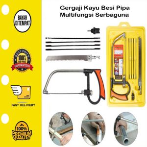 Gergaji Kayu Besi Pipa Multifungsi Set 3 Way Blade Serbaguna tangan cut flat blade