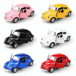 NOCASE 1: 36 โมเดลรถโลหะผสมแบบเรโทรบีเทิล ประตูคู่ โลหะผสม โมเดลรถของเล่น ตกแต่ง คลาสสิก ของตกแต่งยานพาหนะขนาดเล็ก ของขวัญของเล่นวันเกิด