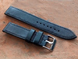 Tali Jam Tangan Kulit Asli Sapi Pullup Warna Hitam TJ297 Bergaransi