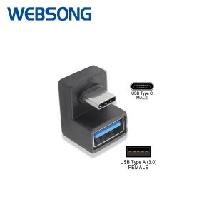 Connector USB Type C Male to USB Type C Female OTG U Shape WEBSONG
