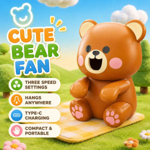 SKISOPGO Cute Animal Mini Fan USB Rechargeable Clip On Cup Baby Food Cooler Portable Handheld Kipas Comel