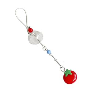 Sturdy Alloy Keychain Pendant Charm Elegant Tomato Clovers Key Rings Accessory Adds A Natural Flair To Accessories