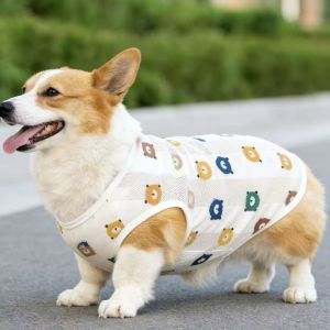 MADEWITH Mesh Pet Mesh Vest Cooling Breathable Dog Suit Fashion Thin Pet Shirt Clothes Summer
