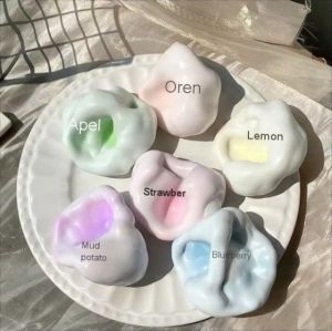 Mainan Anak Pencet Squishy Mochi Ball Bean Ball Anti Stress Ball Fidgets Toys Mainan Squishy Bola Keju