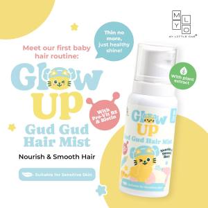 MyLO Glow Up Gud Gud Hair Mist (100ml) - Moisturize Detangle & Healthy Baby & Kids Hair