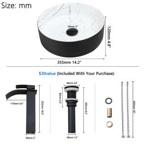 LDIES Torayvino Bathroom vanety for Ceramic basin marble Basin Set vessel Sink toilet sink vintage washbasins shampoo bowl Mixer tap N2K8R