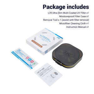 JJC L39 Ultra Slim Multi-Coated UV Filter For Leica Q3 43 and Q3 CamerasNo VignettingHigh Quality Aluminum Alloy Frame Design & AR Coverage Range 400-680nm Wavelength