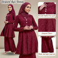 Sulam Baju Kurung Lace Rose Jacquard Baju Raya Sulam 2025 Pleated Kurung Baju Untuk Nikah Tunang Kurung Baju Melayu Perempuan Murah Cantik. 