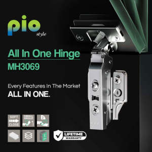 piostyle MH3069 Soft Closing Hinges Kitchen/Wardrobe/Closet Hinge All In One Features Lifetime Warranty