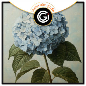 Tranh hoa cẩm tú cầu. Tranh treo tường dán tường sơn dầu tranh trí canvas. CGI-1492