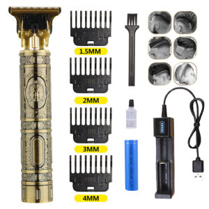 AccuWay Clipper Barber Professional Trimmer for Men Hair Clipper Beard Replaceable battery Electric Razor Shaver Machine Cut Haircut Cordless Adult Children Professional Hair Salon Barbershop Accessories (4 Free Comb)