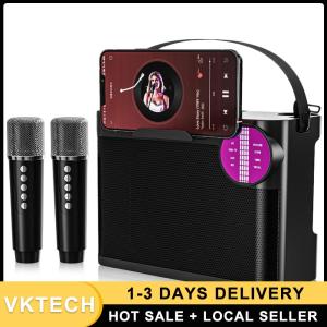 VKTECH Bluetooth 5.3 Wireless Karaoke System for Home Parties Portable Audio Accessory Black with High-Quality Sound and Easy Setup