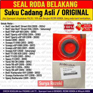Seal Roda Belakang Beat Fi Led New POP Deluxe Street Scoopy Spacy Vario 110 Fi Esp Original Honda