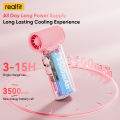 Realfit T1 mini fan rechargeable long-lasting handheld fan 199 wind speeds for fast cooling equipped with high-speed turbine motor portable handheld fan. 