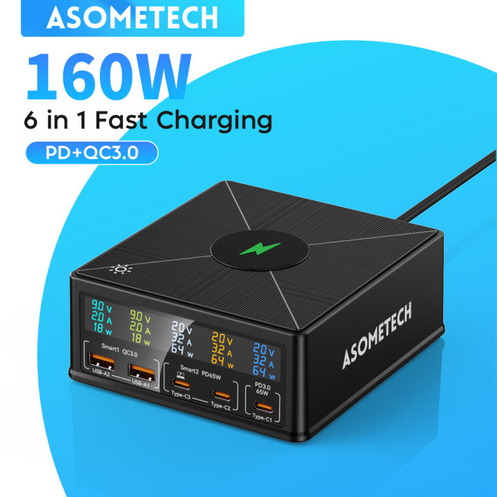 ASOMETECH 160W GaN USB C Fast Charging PD PPS QC4.0 Type C Phone ...