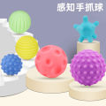 Hai Tai 6pcs baby soft touch ball can chew baby grasp massage tactile sense training ball teether manhattan hand ball baby play water toy age0+. 