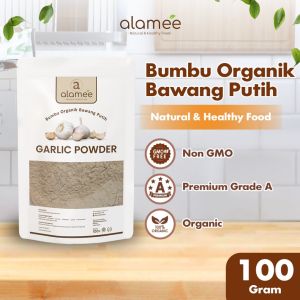 ALAMEE Bawang Putih Bubuk Garlic Seasoning Powder Bumbu Masak Dapur Organik Murni Asli 100g