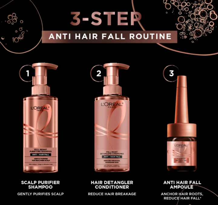 L'OREAL PARIS Elseve Full Resist Anti Hair Fall Shampoo/Conditioner 440ml/ Ampoule 6ml x10s Lazada