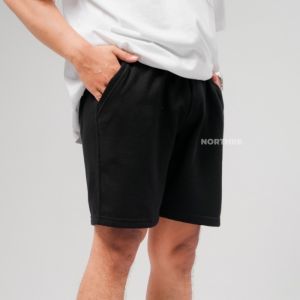 NORTHRE Short Pants Celso Cotton Fleece Black NTbasic