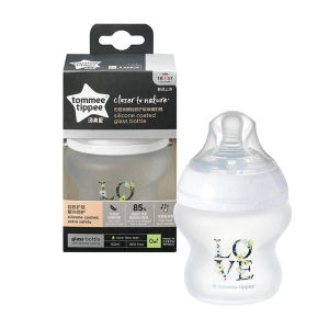 Tommee Tippee Silicone chai kính tráng cổ rộng bình sữa cho bé với vú giống như núm 5oz 9oz