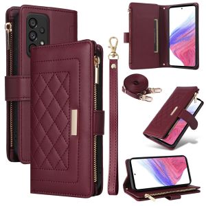 For Samsung Galaxy A53 A73 A33 A23 A13 5G Cover Samsung A13 4G Phone Case Zipper Magnetic Fragrant Wind Leather Wallet Soft TPU Card Slot Flip Cover Casing