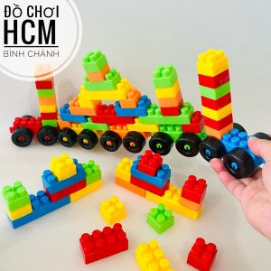 [LOẠI TO] Đồ chơi trẻ em lắp ghép có bánh xe khối vuông to đẹp dành cho bé thích khám phá lắp ghép mô hình xe 56