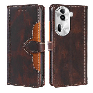 Casing OPPO Reno 11F 11 Pro 5G PU Leather Flip Wallet Case with Magnetic Buckle Stand