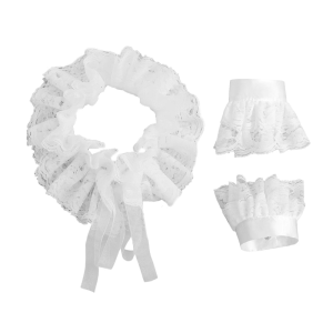 Ren mềm mại thoáng khí đai cổ có thể tháo rời và tay áo thiết lập có thể điều chỉnh cho trang phục halloween partiescostume hoặc mặc hàng ngày