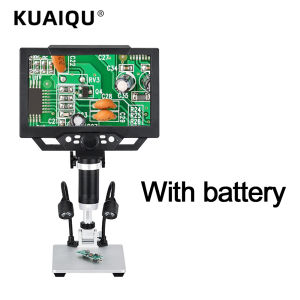 1600X Ống Kính Hiển Vi Điện Tử Để Hàn Kính Lúp Khuếch Đại Liên Tục Kính Hiển Vi G1600 USB Điện Tử LCD 9"