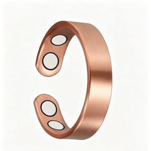 GTRBFDS Copper Material ic Therapy Ring Adjustable Size ic Acupressure Treatment Ring Fashion Slimming Design Finger Health Ring for Women