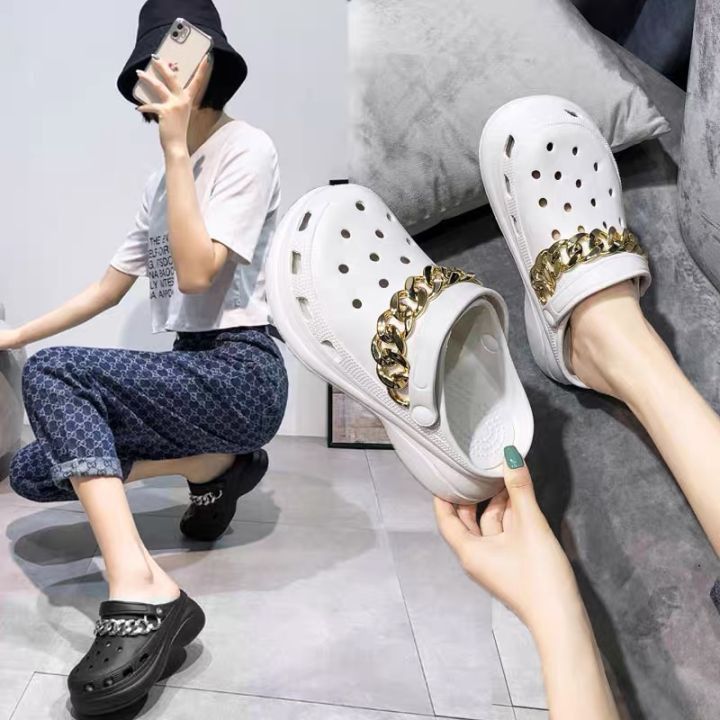 Fashion Crocs Shoes New Fashion Crocs Bae Clog With Chain Jibbitz